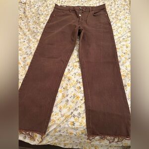 Gap jeans, button fly, straight leg, high rise